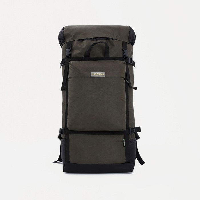 Рюкзак туристический, 40 л, отдел на стяжке шнурком, 3 наружных кармана, цвет хаки - Фото 1
