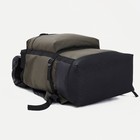 Рюкзак туристический, 40 л, отдел на стяжке шнурком, 3 наружных кармана, цвет хаки - Фото 3