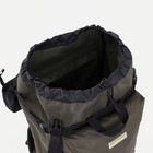 Рюкзак туристический, 40 л, отдел на стяжке шнурком, 3 наружных кармана, цвет хаки - Фото 6