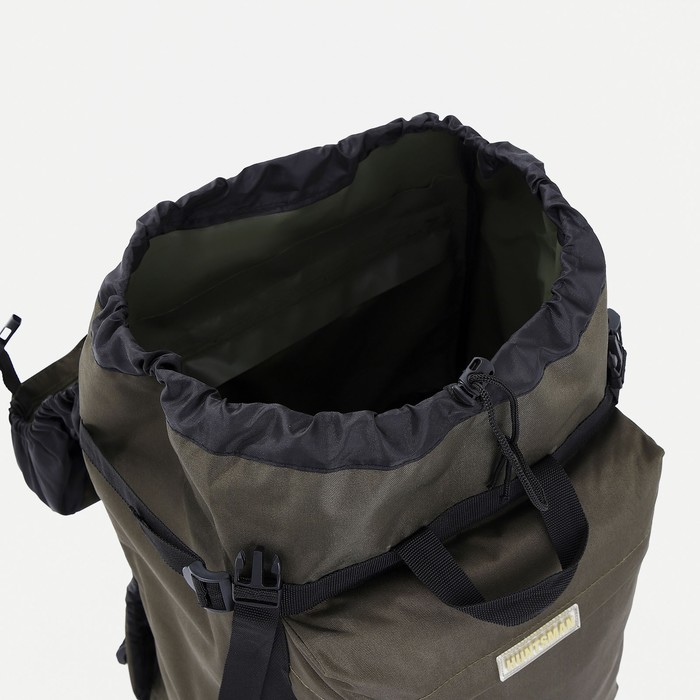 Рюкзак туристический, 40 л, отдел на стяжке шнурком, 3 наружных кармана, цвет хаки - фото 1911580684