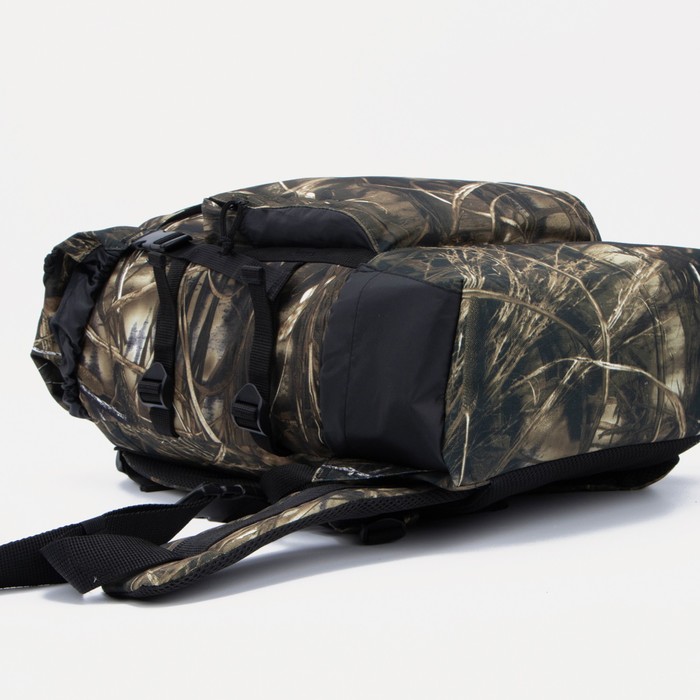 Рюкзак туристический, 40 л, отдел на стяжке шнурком, 3 наружных кармана, с расширением, цвет камыш - фото 1911580709