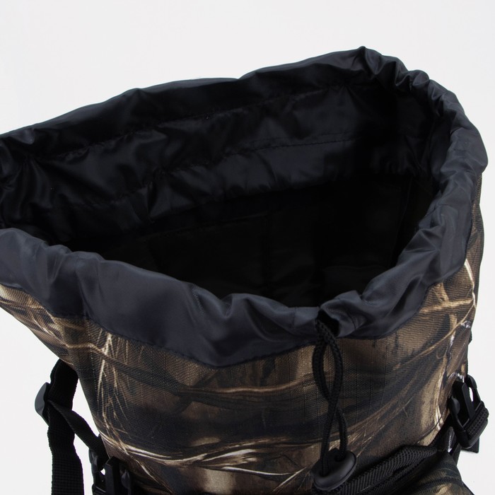 Рюкзак туристический, 40 л, отдел на стяжке шнурком, 3 наружных кармана, с расширением, цвет камыш - фото 1911580712