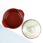 Кастрюля Борисовская керамика «Мята», 500 мл, 11×11 см, зелёная - Фото 3