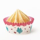 Форма для выпечки кексов бумажная UPAK LAND «Любовь это», 3.5×2 см, одноразовая, белая - Фото 2