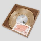 Зеркало настенное «Центрифуга», d зеркальной поверхности 11 см, цвет золотистый - фото 38568335