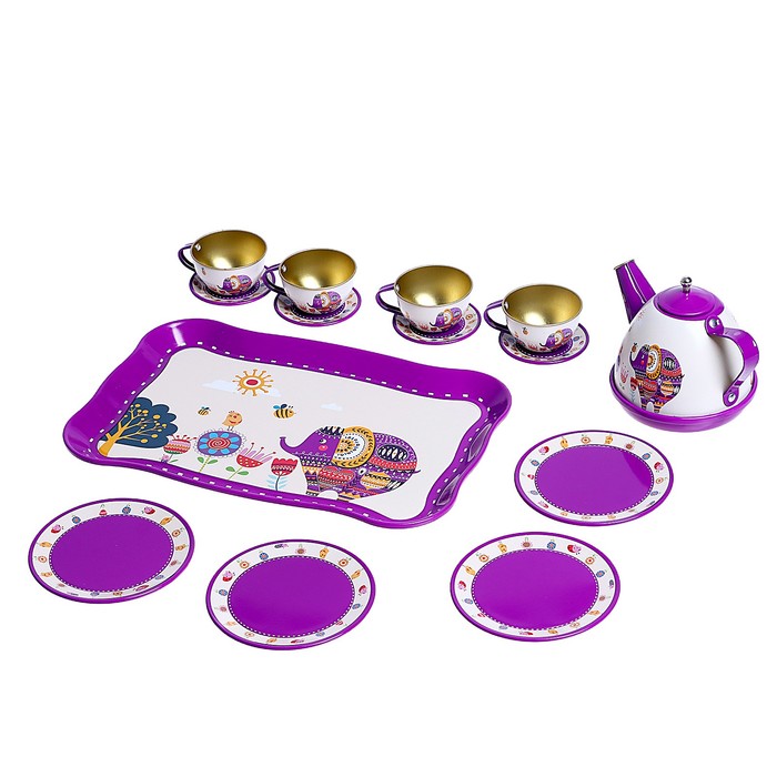 Набор металлической посудки «Чаепитие», МИКС 50197