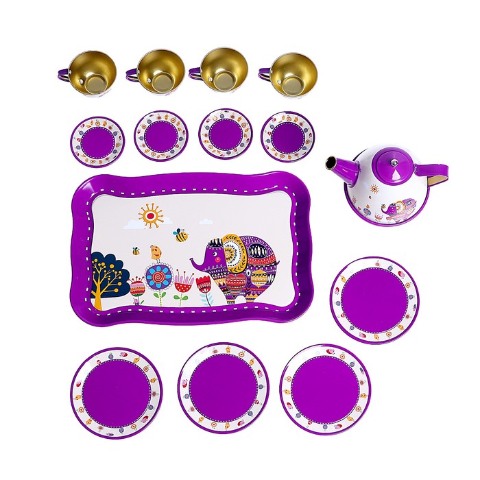 Набор металлической посудки «Чаепитие», МИКС 50197