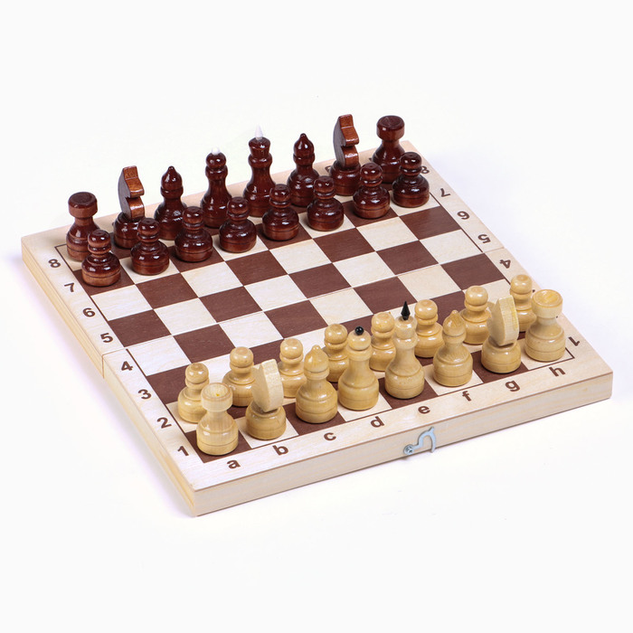 Шахматы обиходные 29 х 29 см, король 6.7 см, пешка 3.5 см - фото 1905808424