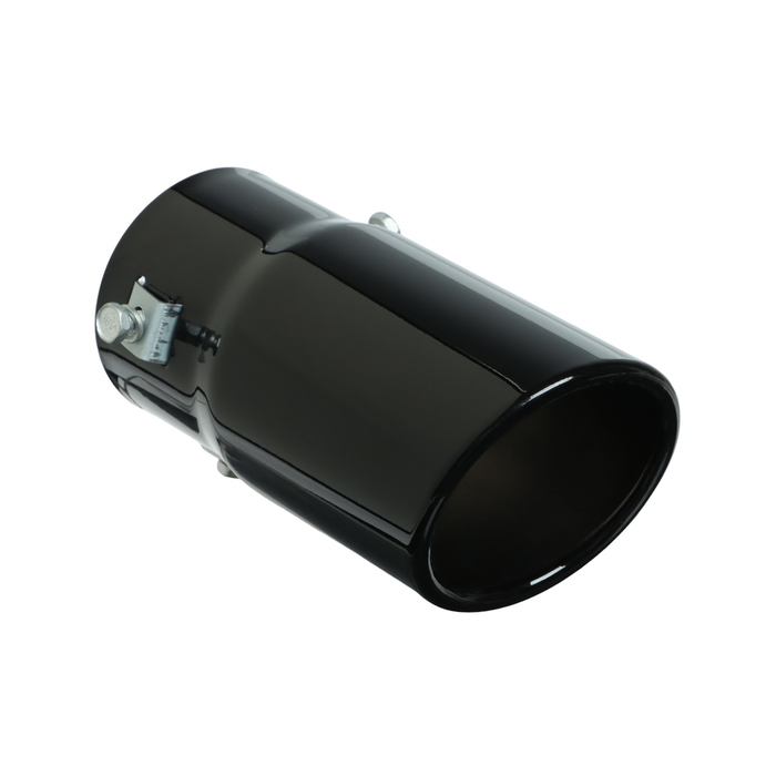 Насадка на глушитель 15×7.5 см, посадочный 60 мм, скошенная, черный глянец - Фото 1