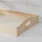 Поднос для завтрака Доляна Woodie, 32×20 см, сосна - Фото 3