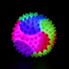 Мяч для собак светящийся, TPR, 7,5 см, микс цветов - фото 6433694