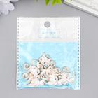 Декор для творчества металл "Белый котик" золото, эмаль 2,1х2 см - фото 24586311