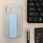Чехол LuazON для iPhone 12 mini, с ремешком-подставкой, пластиковый, голубой - фото 34734536