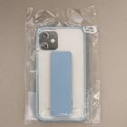 Чехол LuazON для iPhone 12 mini, с ремешком-подставкой, пластиковый, голубой - фото 804528735