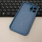 Чехол LuazON для iPhone 12 Pro Max, поддержка MagSafe, силиконовый, темно-синий - Фото 3