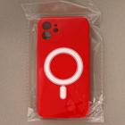 Чехол LuazON для iPhone 12, поддержка MagSafe, силиконовый, красный - Фото 5