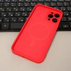 Чехол Luazon для iPhone 12 Pro Max, поддержка MagSafe, силиконовый, красный - Фото 3