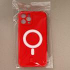 Чехол Luazon для iPhone 12 Pro Max, поддержка MagSafe, силиконовый, красный - Фото 5