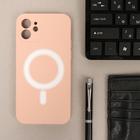 Чехол LuazON для iPhone 12, поддержка MagSafe, силиконовый, розовый - Фото 2