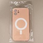 Чехол LuazON для iPhone 12, поддержка MagSafe, силиконовый, розовый - Фото 5