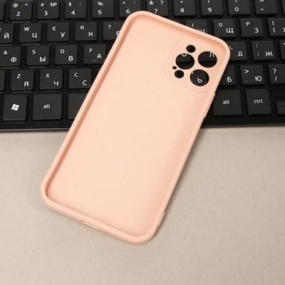 Чехол Luazon для iPhone 12 Pro, поддержка MagSafe, силиконовый, розовый