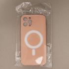 Чехол Luazon для iPhone 12 Pro, поддержка MagSafe, силиконовый, розовый - Фото 5