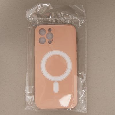 Чехол Luazon для iPhone 12 Pro, поддержка MagSafe, силиконовый, розовый