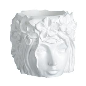 Кашпо-органайзер "Лицо девушки", 0,35л  белое