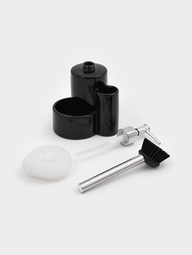 {{photo.Alt || photo.Description || 'Дозатор для моющего средства Доляна «Милитари», 370 мл, с губкой и щёткой, чёрный'}}