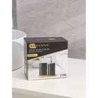 Набор аксессуаров для ванной комнаты SAVANNA «Натура», 2 предмета (дозатор 400 мл, стакан, на подставке), цвет чёрный - Фото 6