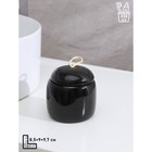 Набор аксессуаров для ванной комнаты SAVANNA Monro, 4 предмета (мыльница, дозатор для мыла 450 мл, стакан, баночка), цвет чёрный - Фото 12