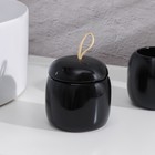Набор аксессуаров для ванной комнаты SAVANNA Monro, 4 предмета (мыльница, дозатор для мыла 450 мл, стакан, баночка), цвет чёрный - Фото 3