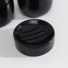 Набор аксессуаров для ванной комнаты SAVANNA Monro, 4 предмета (мыльница, дозатор для мыла 450 мл, стакан, баночка), цвет чёрный - Фото 5