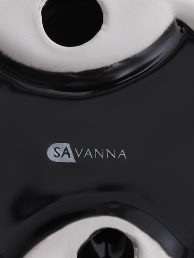 Набор аксессуаров для ванной комнаты SAVANNA Monro, 4 предмета, мыльница, дозатор для мыла 450 мл, стакан, баночка, чёрный