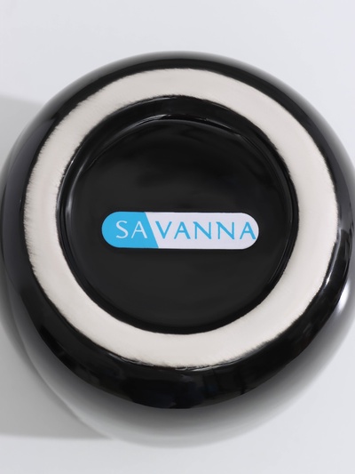 Набор аксессуаров для ванной комнаты SAVANNA Monro, 4 предмета, мыльница, дозатор для мыла 450 мл, стакан, баночка, чёрный