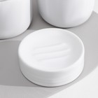Набор аксессуаров для ванной комнаты SAVANNA Monro, 4 предмета (мыльница, дозатор для мыла 450 мл, стакан, баночка), цвет белый - фото 9261899