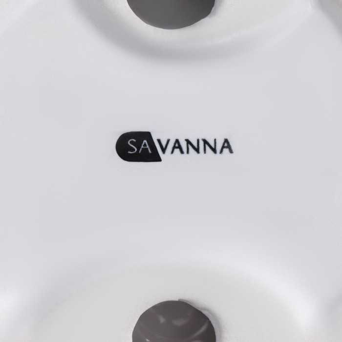 Набор аксессуаров для ванной комнаты SAVANNA Monro, 4 предмета (мыльница, дозатор для мыла 450 мл, стакан, баночка), цвет белый - фото 1905808750