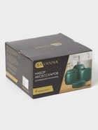 Аксессуары для ванной SAVANNA Monro, 4 предмета, мыльница, дозатор для мыла 450 мл, стакан, баночка, белые - Фото 10