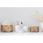 Набор аксессуаров для ванной комнаты SAVANNA Monro, 4 предмета (мыльница, дозатор для мыла 450 мл, стакан, баночка), цвет белый - Фото 9