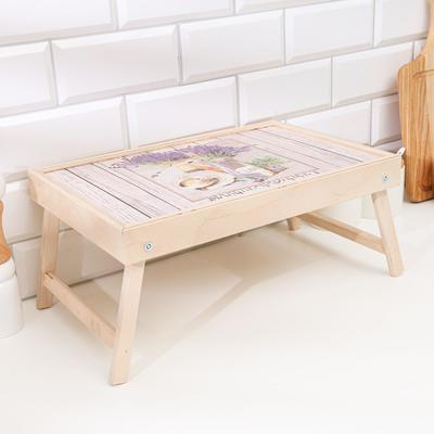 Столик - поднос сувенирный Дарим Красиво «Лавандовый букет», 25×37.5 см, дерево