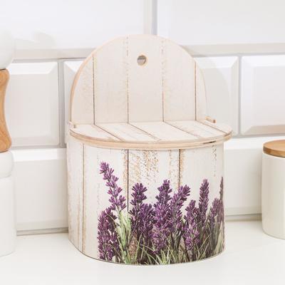 Банка для хранения «Цветущая лаванда», дерево