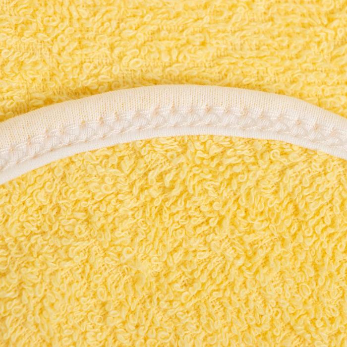 Набор для купания (уголок+рукавичка), желтый, 340гр/м, махра - фото 1885185302