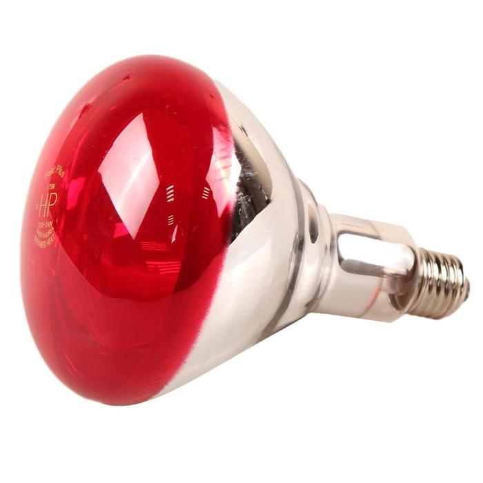 Лампа инфракрасная, 175 Bт, E27, R125, закалённое стекло, красная, JK Lighting, - Фото 1