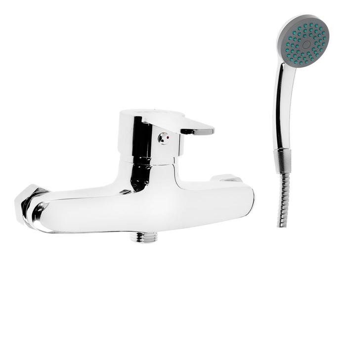 УЦЕНКА Смеситель для душа ZEIN Z80350152, картридж керамика 35 мм, с душевым набором, хром - Фото 1