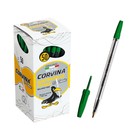 Ручка шариковая Corvina "51 Classic" зеленые чернила, узел 1,0 мм, прозрачный корпус - фото 318552247
