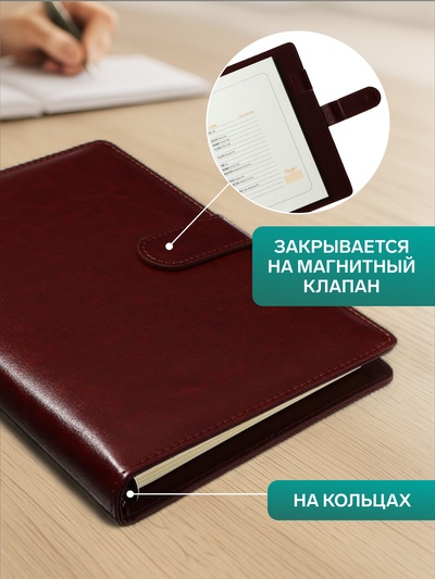 Ежедневник-органайзер Calligrata «Классика», А5, 96 листов, на кнопке, МИКС