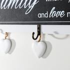 Крючки декоративные дерево "Семья" с сердечками 22х34,2х0,8 см - фото 61011491