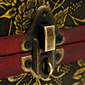 Шкатулка для украшений «Сундучок. Цветы и бамбук», дерево, состаренная, 15×22×15.5 см, МИКС