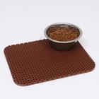 Коврик для животных универсальный, прямоугольный, 27 х 34 см, коричневый - Фото 3