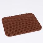 Коврик для животных универсальный, прямоугольный, 27 х 34 см, коричневый - Фото 1